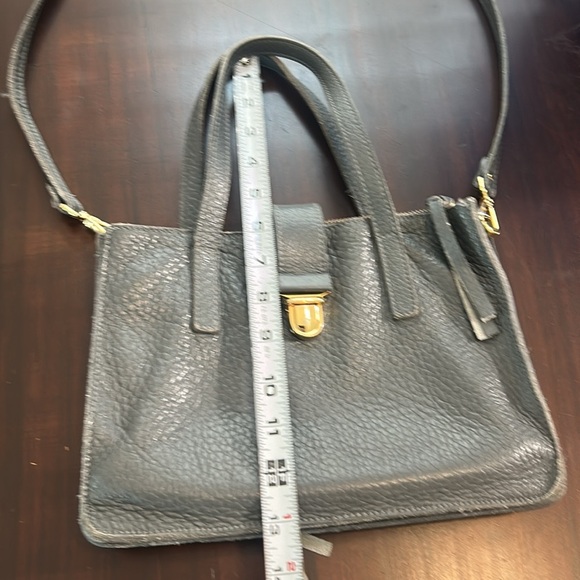 Roots Grey Pebbled Leather Multipocket Crossbody Bag Vintage - Picture 5 of 17